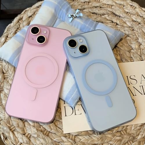 Image of amazon basics Luxury Paper Thin Case Cover for iPhone 12 | Matte Finish | Compatible with magsafe | (Blue, iPhone 12)