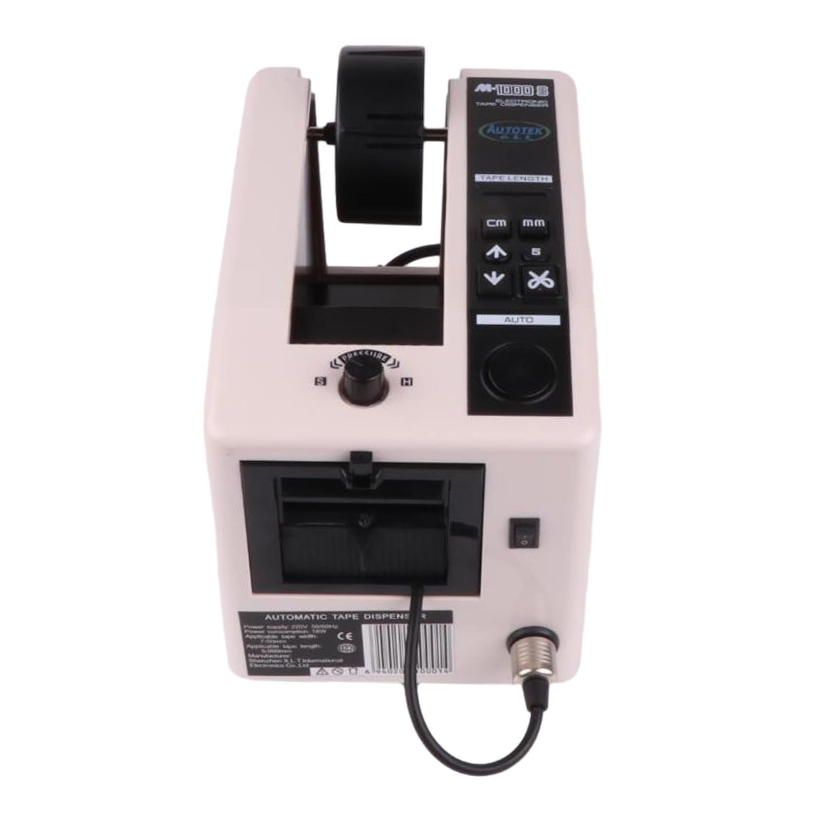 Dispensador Celo Automatico, Dispensador automático de cinta, máquina cortadora de cinta eléctrica for cinta adhesiva de 8-50mm de ancho, cinta transparente, uso comercial o Personal,para envíos, esc