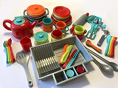 ERRO Küchenutensilien Set 71-teilig - Kaufladen Zubehör, 41004, Kinderküche, Kinder Küchenspielzeug, Spielzeugküche… – Bild 5