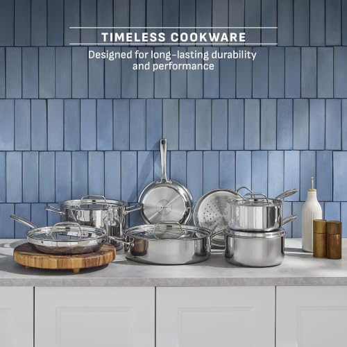 Image of T-fal Pro Tri-Ply Stainless Steel, 12 Piece Pots and Pans Set