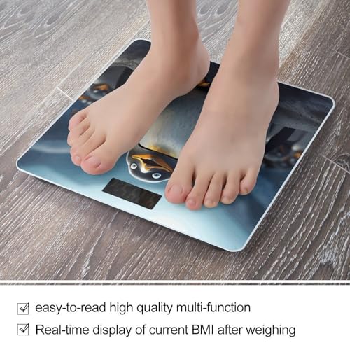 Báscula digital para baño JTREHY con pantalla LCD grande miniatura 5