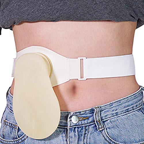 Tragbarer Stomagürtel, Unisex-Taillenstützgürtel, medizinischer Stomagürtel mit 2 STÜCK Latex-Stomabeutel Cover