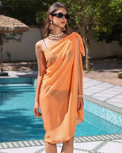 Image of Eicolorte Womens Beach Cover Up Chiffon Sheer Bikini Beach Swimsuit Coverup Sarong Pareo Wraps for Women