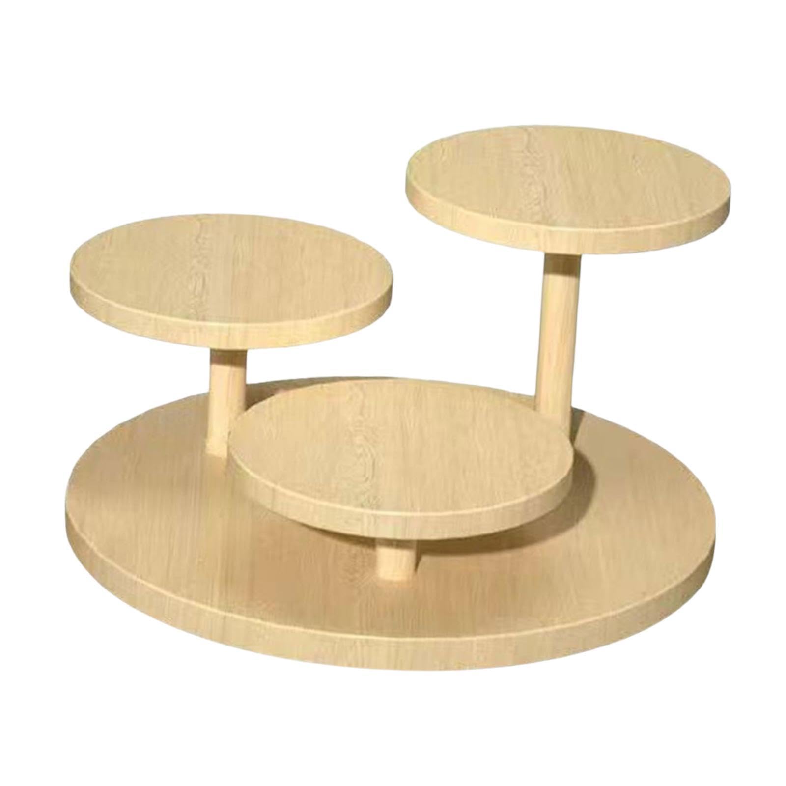 Expositor de postres de madera de varios niveles, soporte para tartas de 3 niveles, bandeja para servir figuras, cosméticos, cumpleaños, fiestas, ideal para eventos y cets