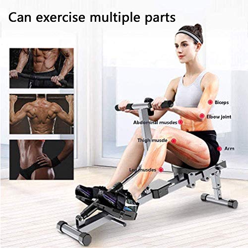 Image of Foldable Rowing Machines Rowing Machine for Home Use Foldable Mute Easy to Store Home Fitness Machine Apply to Indoor Very Much Safe and Healthy Exercise