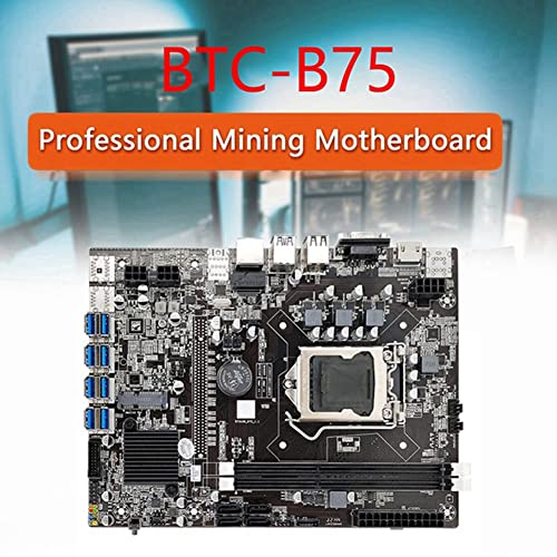 Bntaomle B75 8GPU Mining Moderkort med G530 CPU och SATA-Kablar