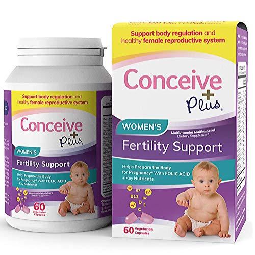 Conceive Plus Ovulation Bundle, Womens Fertility Supplement Prenatal Vitamins and Ovulation PCOS Support Capsules