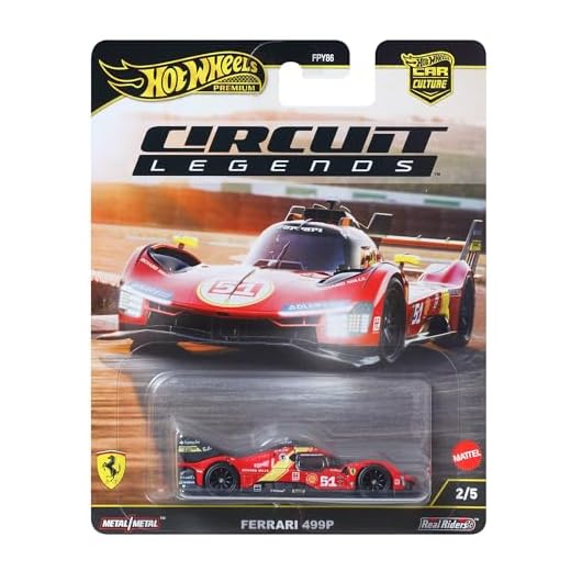 Hot Wheels Premium, Veicoli Car Culture Circuit Legends per bambini dai 3 anni in su, collezione di veicoli Car Culture in scala 1:64, JBK49