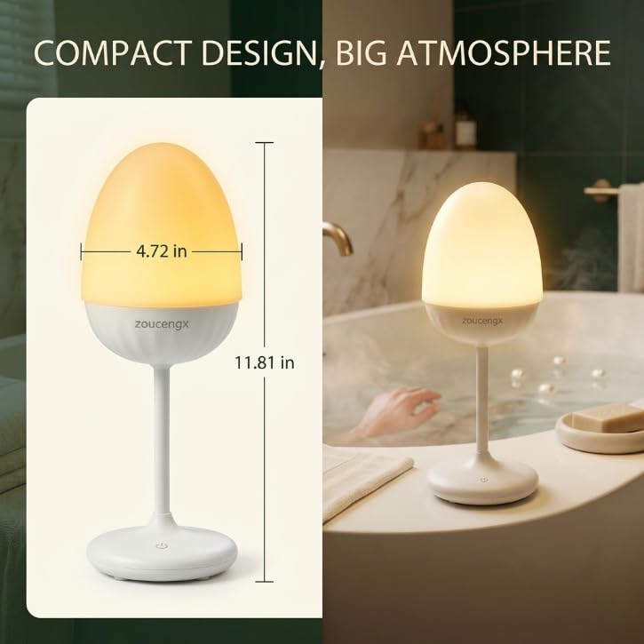 Image of Bathroom Mood Light, Cordless Ocean Wave Projector Lamp