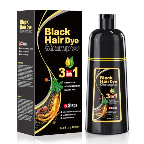 Instant Black Hair Dye Shampoo 3 in 1