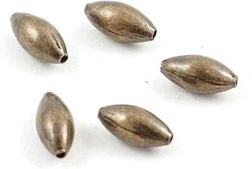 Miniatura 4 de 200 cuentas sueltas de arroz ovaladas lisas de 0.236 in (0.24 pulgadas) pequeñas espaciadoras pequeñas chapadas en bronce antiguo para manualidades