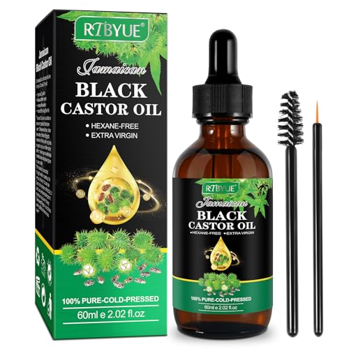 Organic Castor Oil,Rizinusöl Bio Kaltgepresst 60ml,fördert das Wa...