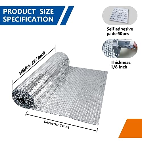 Double Reflective Bubble Foil Insulation Foam, Aluminum