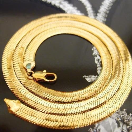 6mm wide 24" inch 24k Gold Filled Men's Necklace Curb Chain 31g Gold GF gn26
