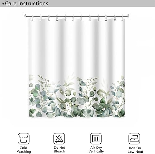 Miniatura 80 de Cortina de ducha de baño con temática de dinosaurio, cortina de ducha de hojas tropicales de dinosaurio verde con ganchos, cortina de ducha de tela