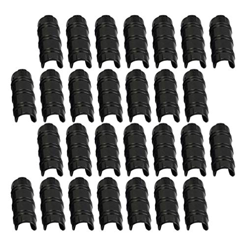 YARNOW 30 Pcs Bâtiments De Jardin Tube Clip PC Serre Cadre Pinces De Tuyau Tube Film Clip pour Serre Bannière Cadre Abris Noir 20Mm