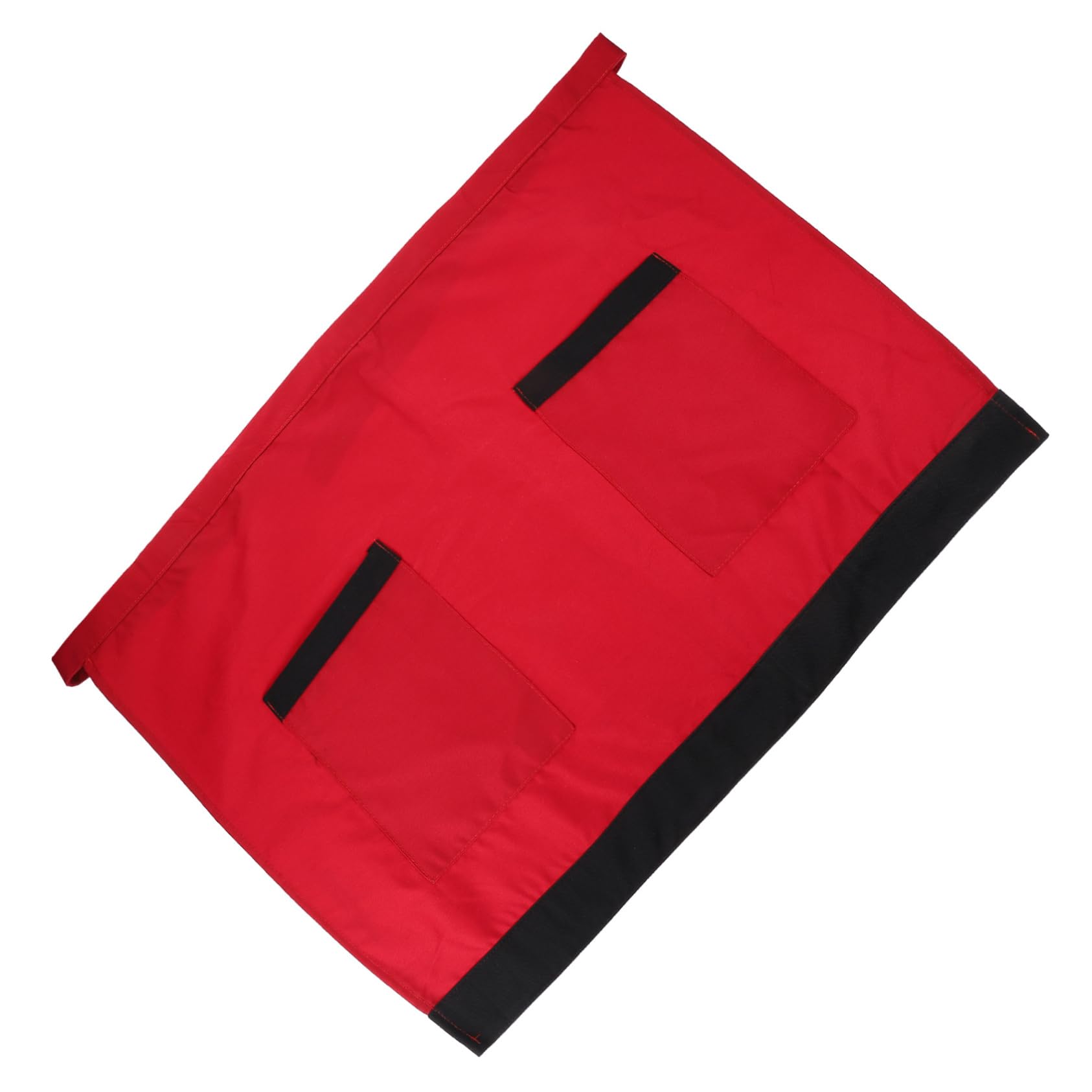 LALADEFIEE delantales cortos con bolsillos delantales con bolsillos delantal sin mangas delantal de limpieza delantal de cintura con bolsillos café delantales delantal para servir rojo