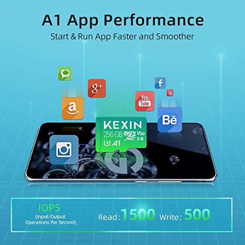 Kexin MicroSDXC 256GB Memory Card - U3, A1, C10, V30, 100MB/s Read Speed, U3-256GB - Image 3