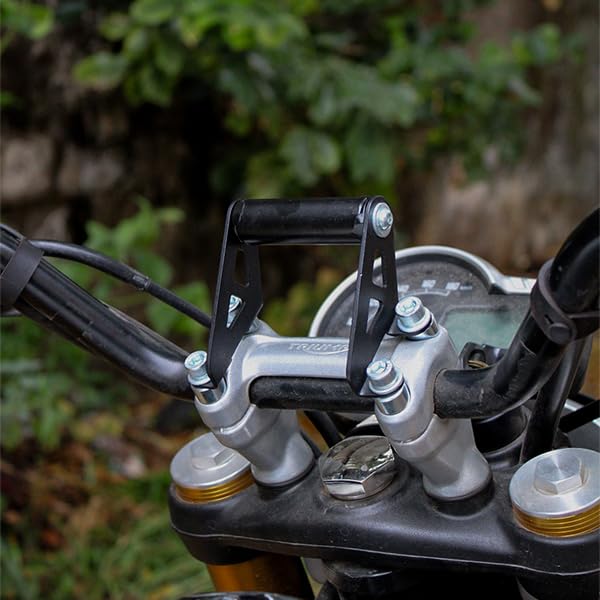 Image of GPS Mount | Mobile Holder Mount is Compatible with Triumph Speed 400 |Speed T4 | Scrambler 400X | Scrambler 400XC (Black, Pack of 1)