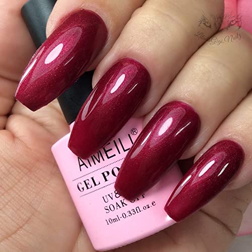 Esmalte de uñas gel UV LED Rojo Baroness 10ml miniatura 2