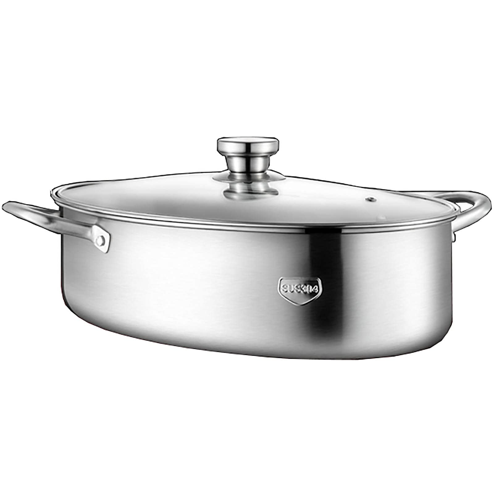 Marmite à vapeur pour poisson et cuiseur ovale domestique en inox