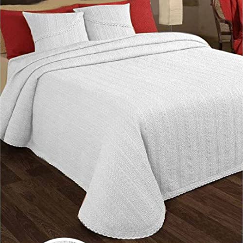 BLANCO NUMERO UNO Colcha Crochet Olimpia Blanca puntilla (135)