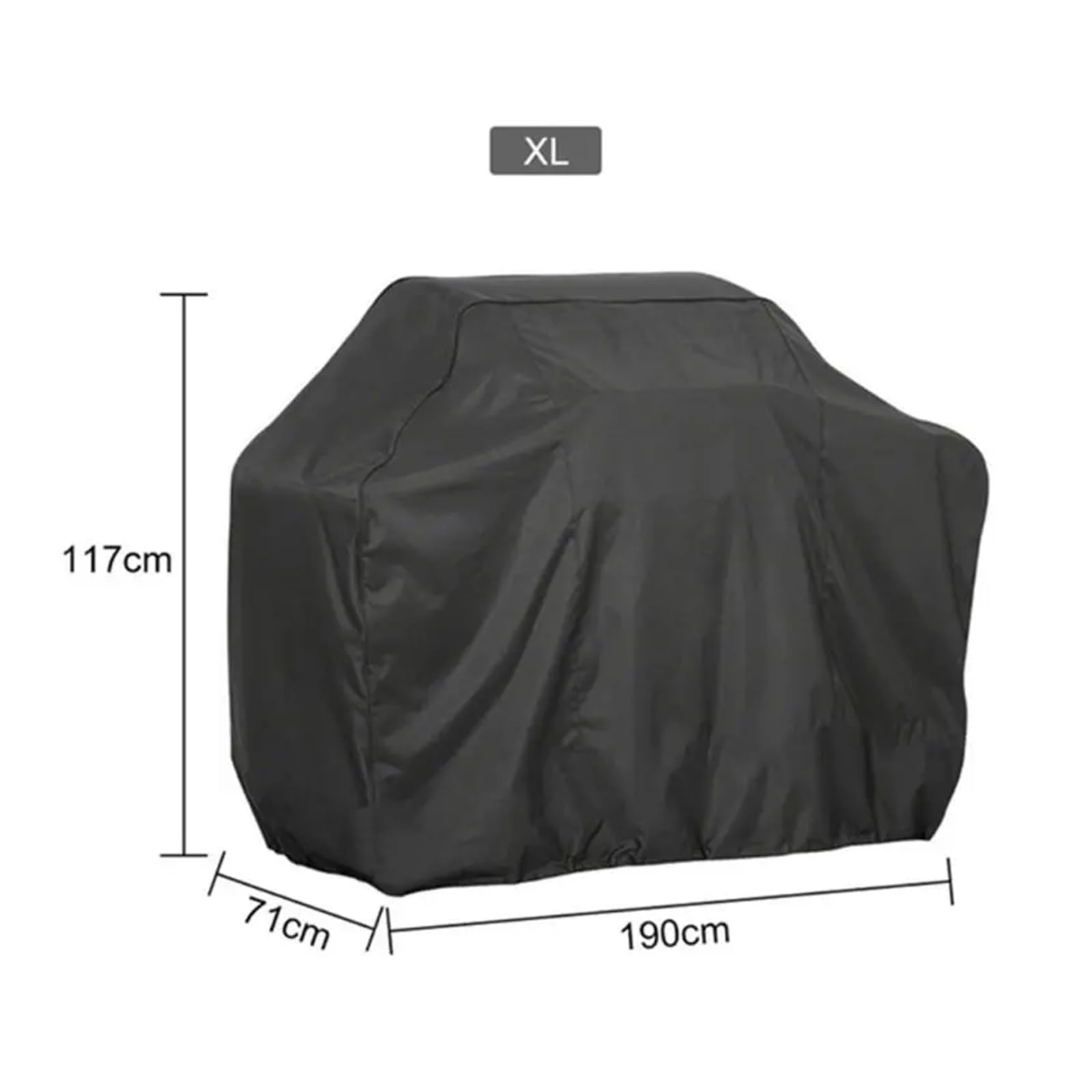 Funda para Parrilla, Funda para Barbacoa, Impermeable, Resistente, para Exteriores, protección contra la Lluvia, Color Negro