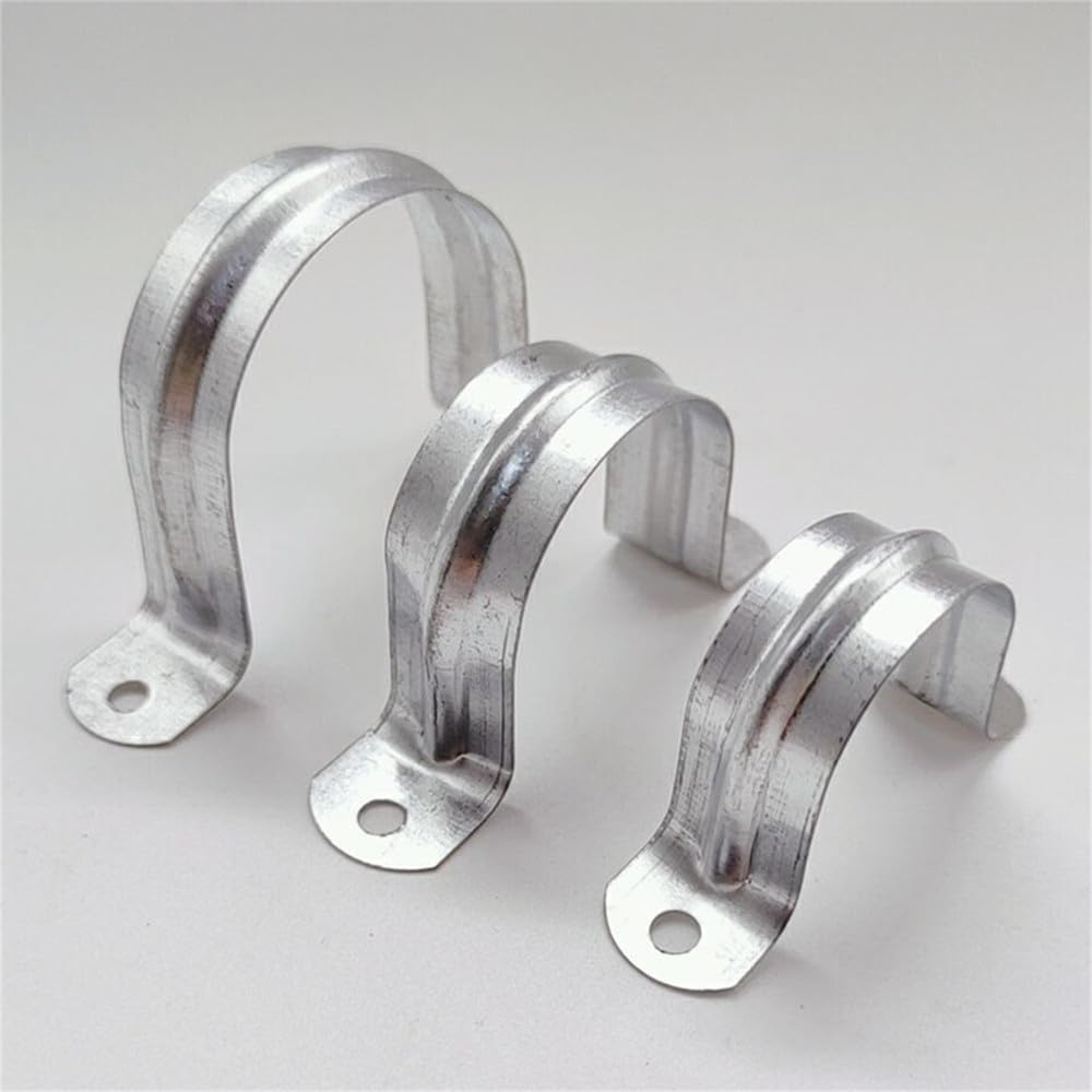 Lot de 50/100 colliers de serrage en U en alliage d'aluminium et fer, 16/20/25/32/40/50 mm, 50 mm, 100 pièces