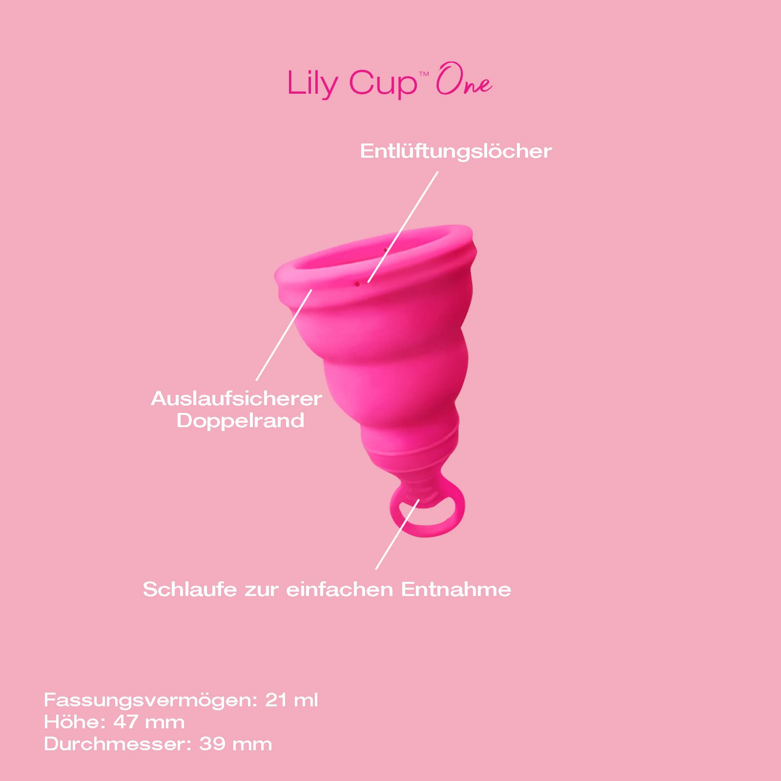 INTIMINA Lily Cup One faltbare Menstruationstasse für Anfängerinnen, Menstruationstasse für Teens