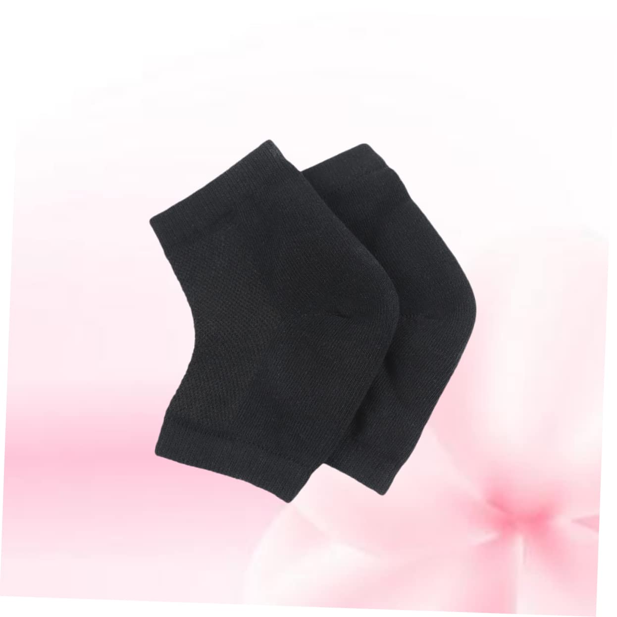 VALICLUD 3pcs Moisturizing Gel Heel Socks for Women Open Toe Design Breathable Support for Dry Cracked Skin Washable Foot Care Sleeves Black