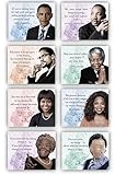 HD Black History Famous Quotes Decoration Painting|8- Pack(20.32x25.4 cm)frameless.Including Barack Obama, Nelson Mandela,Martin Luther King, MalcolmX,Maya Ingrew,#, Michelle Obama,Oprah Winfrey 2