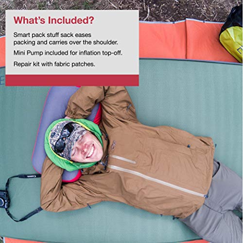 Exped MegaMat Duo 10 Self-Inflating Sleeping Pad, Green, Long Wide - Thumbnail 4