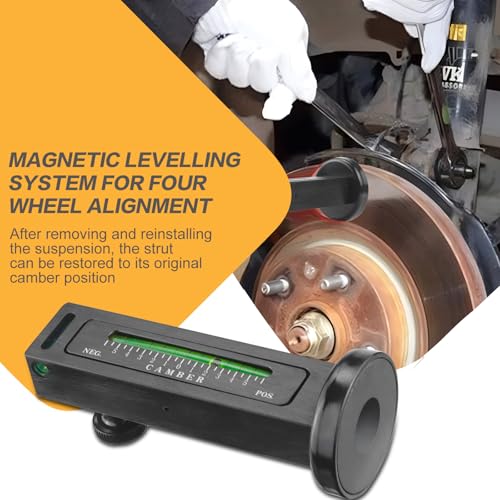 FSWWSF Ausrichtungssturzlehre Magnetisch Einstellwerkzeug, Kfz Achsvermessung, Ausrichtungssturzlehre, Pkw Sturz magnetspurwerkzeug Camber Castor Strebe Rad Ausrichtung Gauge Tool