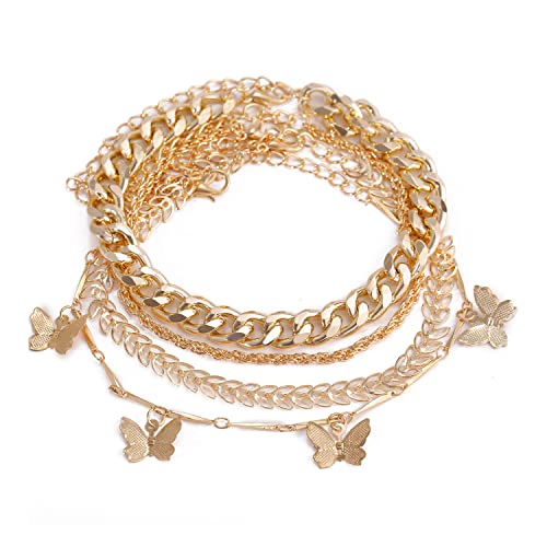 Image of Shining Diva Fashion Stylish Multilayer Gold Plated Bangle Bracelet for Women and Girls