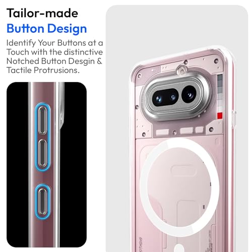 Image of Compatible for Nothing Phone 4a Translucent Hard Back | Only Compatible with Wireless Magnetic Accessories | Thin and Slim Magnetic Back Cover (Clear)
