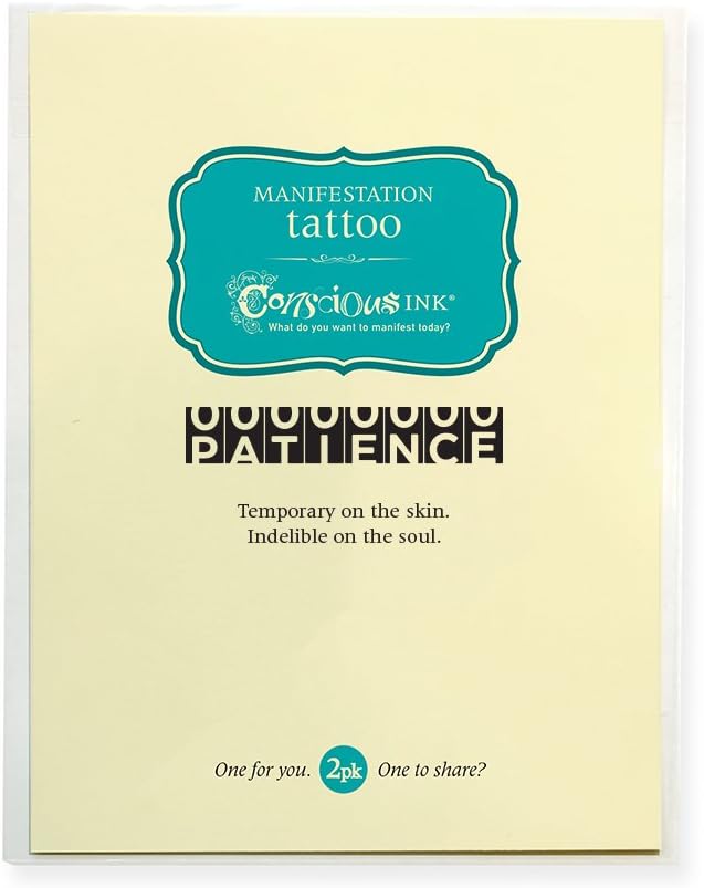 CONSCIOUS INK MANIFESTATION TATTOO 3-PACK "PATIENCE" (SET OF 3)