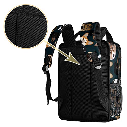 Sac à dos rétro pour garçons à motif fleurs taille unique ajustable - 4