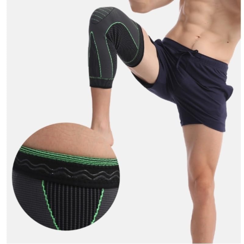 Nylon Knitted Breathable Lengthened Knee Pads Soft for Men and Women