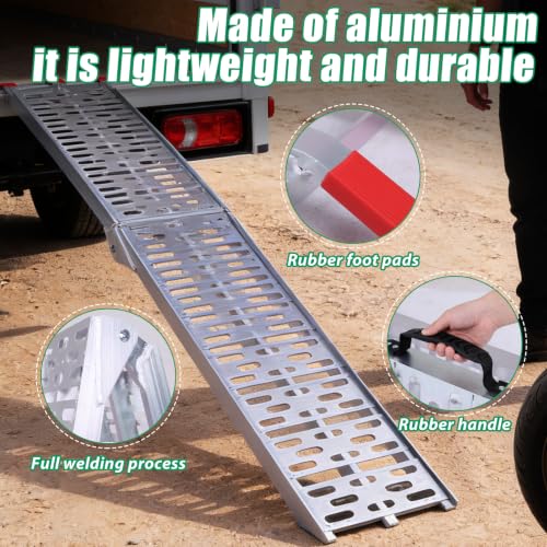 Rampas de aluminio plegables 7.3 ft 2 piezas miniatura 4