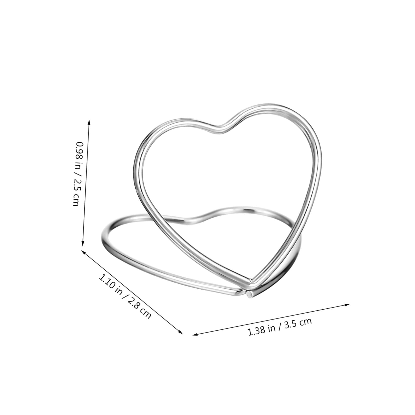 48 Stück Teiliges Herzförmige Tischkartenhalter aus Robustem Carbonstahl Doppeltes Design für Stabile Fotohalter und Tischnummernständer Eleganter Memohalter für Hochzeit Party