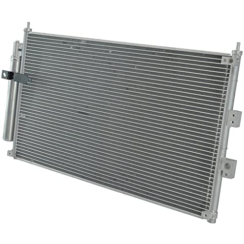 Image of TRQ A /C Condenser and Receiver Drier Assembly Aluminum | for 2006-2010 Acura CSX 2006-2011 Honda Civic Sedan Aluminum