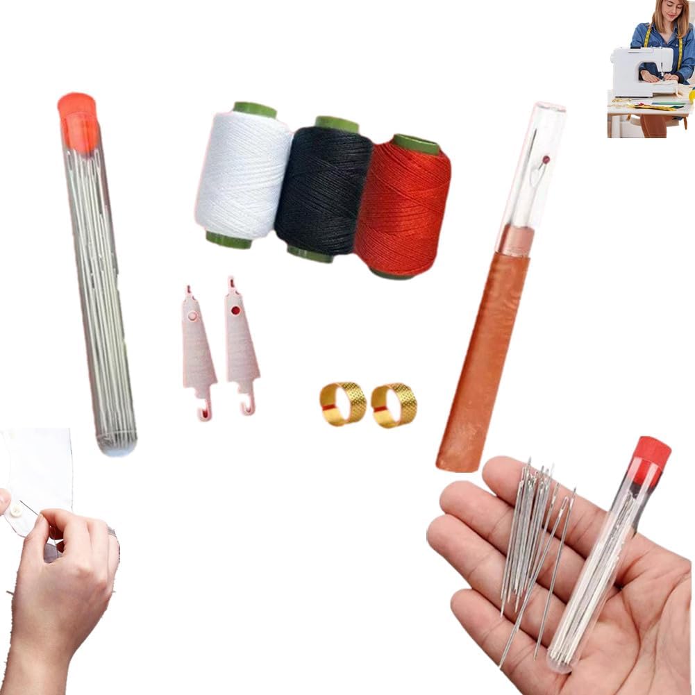 Zestaw narzędzi do szycia, przenośny zestaw igieł i nici do ręcznego szycia, reperowania, haftowania, DIY, narzędzia rzemieślnicze dla początkujących i dorosłych