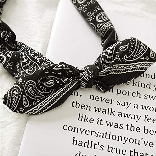 Beach Headbands for Women, 6 Pack Women's Boho Headbands for Women Girls Wide Bohemian Knotted Yoga Headband Head Wrap Hair Band Elastic Hair Band Accessories for girl (H)
