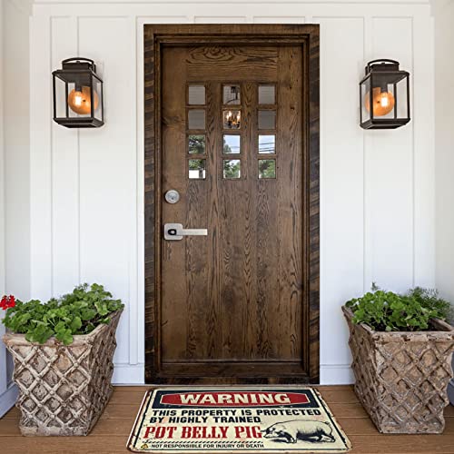 Tapis d'extérieur de porte 65x90 cm avec message d'accueil humour