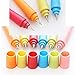 Funny Bendable Ballpoint Pen - Bending Hand Gesture, 0.7mm Black Ink, 6 Pcs/Set