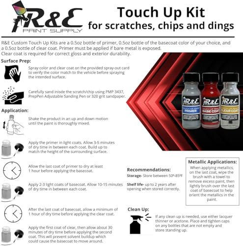 R&E Paint Supply Compatible with GM WA5476, Victory Red Automotive Paint, Touch-Up Kit