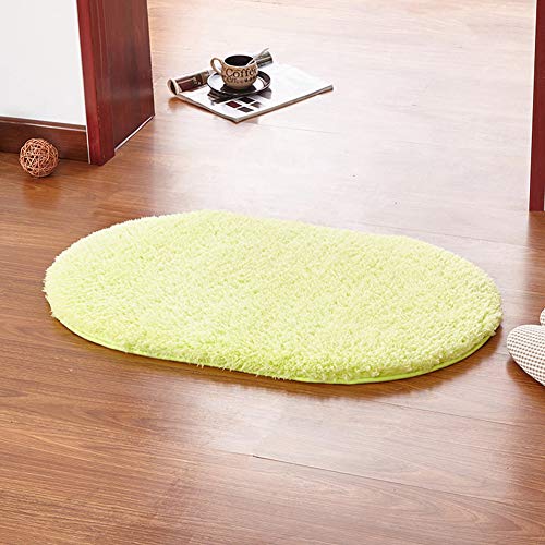 YAOTT Tappeto da Bagno Assorbente Antiscivolo Tappeto Peluche in Microfibra Spessi Lavabili in Lavatrice Tappetini Zerbinando Morbido Facile da Pulire per Vasca Doccia e Bagno Mela verde 30X50CM
