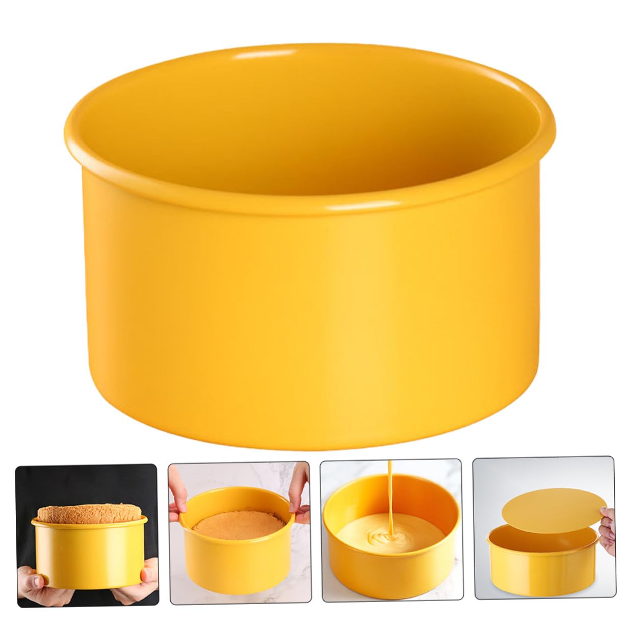 Hemobllo Molde para Pastel Desmontable Antiadherente de Acero Inoxidable para Hornear en Casa
