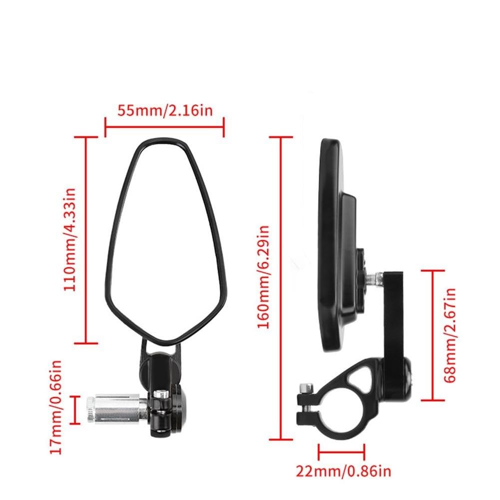 Specchietti Moto 1 Paio Di Accessori Per Moto Da 22 Mm, Ricambio Per Specchietto Laterale Per Manubrio, Specchietto Retrovisore Per Manubrio Per Scooter(7)