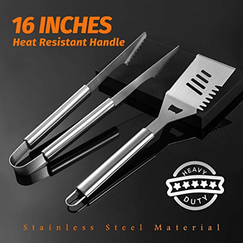 OlarHike BBQ Grill Accessories Set for Men, 22PCS Grilling Accessories Set, Stainless Steel BBQ Tools Gift Utensil with Spatula, Tongs, Skewers for Barbe   cue, Camping, Kitchen